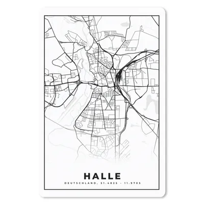Produktbild von MuchoWow® Mauspad Mousepad Stadtplan - Halle - Karte 40x60 cm - Mousepads - Maus Mat - Pad - Mausunterlage - Schreibtisch Accesoire
