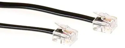 Image de ACT Câble RJ11 - RJ11, noir 2,0 m, 2 m, RJ11, RJ11, noir, mâle