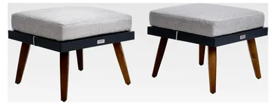Produktbild von Gartenhocker Set für Balkonmöbel Outdoor Anthrazit