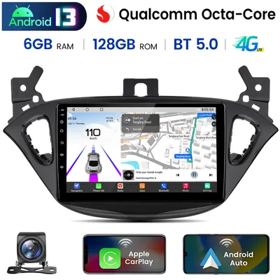 Immagine prodotto di CarPlay Android Auto Autoradio per Opel Corsa E 2015-2019 / Opel Adam 2013-2016 GPS Navi WIFI 4G BT DAB+ SWC USB DSP 6+128G 8 core