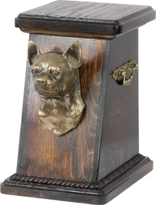 Obrázok produktu pre Čivava krátkosrstá - urna na popol psa, elegantná urna so sochou, pamätná urna s popiersím psa značky Art-Dog