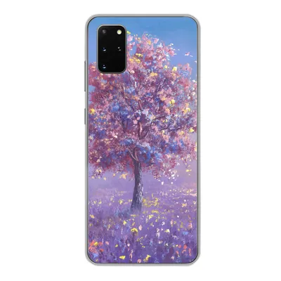Produktbild von MuchoWow® Handyhülle Schutzhülle Hülle für Samsung Galaxy S20 Plus Baum - Sommer - Rosa Silikon Softcase Handy Hülle - Hartschale