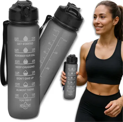 Produktbild von Tressari Trinkflasche Henryy schwarz 1 l