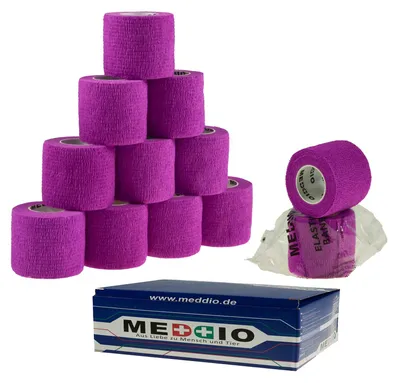 Produktbild von Haftbandagen 12 Stück - Fixierverband selbstklebend Bandage Größe+Farbe wählbar