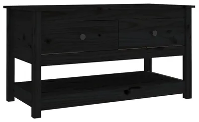 Produktbild von vidaXL Couchtisch Schwarz 102x49x55 cm Massivholz Kiefer