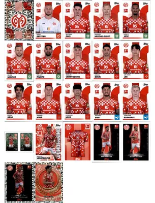 Immagine prodotto di Adesivi da collezione Topps Bundesliga - 2024/2025 - Pacchetto squadra - 1. FSV MAINZ 05