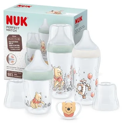 Produktbild von NUK Perfect Match Babyflaschenset 0M+ | 3 Anti-Colic Flaschen & Schnuller |