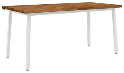 Obrázok produktu pre Jedálenský stôl s masívnou doskou z akácie, rozmery 160 x 70 x 75 cm, prírodná úprava