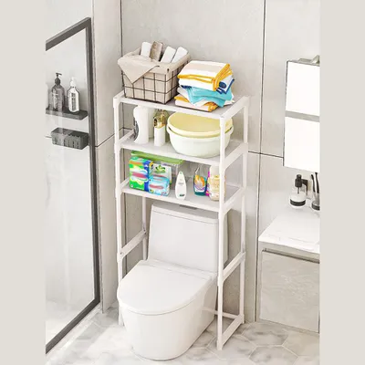 Produktbild von Toilettenregal Badregal š¹berbauregal Metall Wei?
