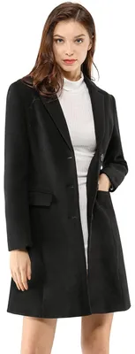 Immagine prodotto di Cappotto invernale monopetto a taglio sartoriale, modello "A", marca Allegra K