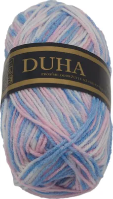 Image de Fil DUHA - 50g / 150 m - Blanc, Bleu, Rose