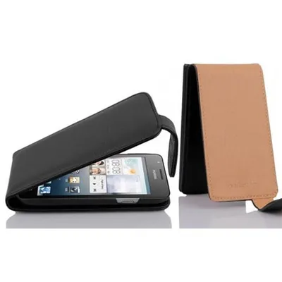 Immagine prodotto di Cadorabo custodia protettiva per Huawei ASCEND G510 / G520 / G525 custodia in nero flip case custodia per telefono cellulare cover imitazione pelle