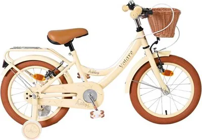 Produktbild von Volare Ashley Kinderfahrrad - Mädchen - 16 Zoll - Creme - Zwei Handbremsen