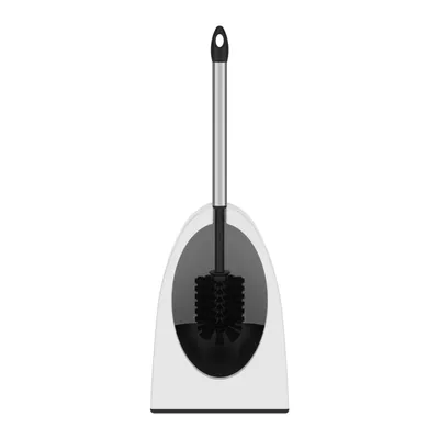 Produktbild von Rival WC-Garnitur Ergonomic mit verchromtem Stiel & Rundbürste weiß
