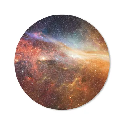 Produktbild von MuchoWow® Mauspad Mousepad Sterne - Weltraum - Orange 50x50 cm - Mousepads - Maus Mat - Pad - Mausunterlage - Vinyl