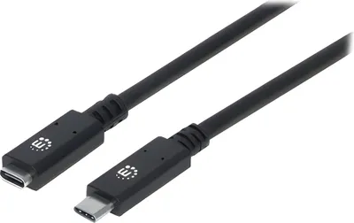 Produktbild von MANHATTAN USB3.1 Kabel 10Gbit/s C-Stecker auf C-Buchse 0,5m