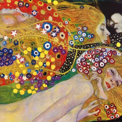 Produktbild von Gustav Klimt Kunstdruck Bild - Wasserschlangen II, 1904-1907 (100 x 100 cm)