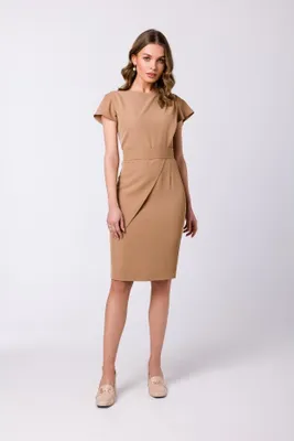 Zdjęcie produktu dla Stylove Damska mini sukienka Lyoth S336 beżowa M