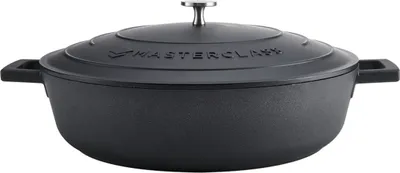 Immagine prodotto di Casseruola bassa in alluminio fuso, 32 CM, 5 L, nero - MasterClass