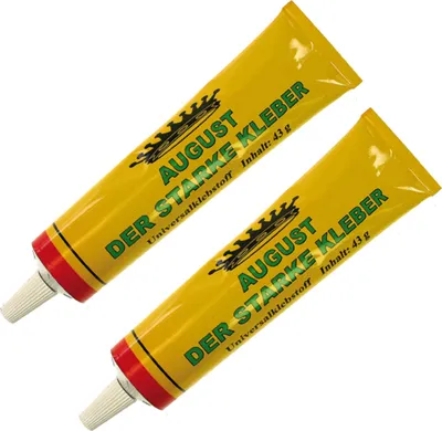 Produktbild von Universalklebstoff, 2 Tuben,  August der Starke, 43 g pro Tube