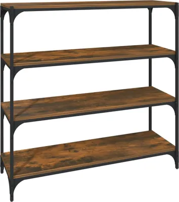 Obrázek produktu pro vidaXL Regál kouřový dub 100x33x100 cm odvozený výrobek ze dřeva a oceli