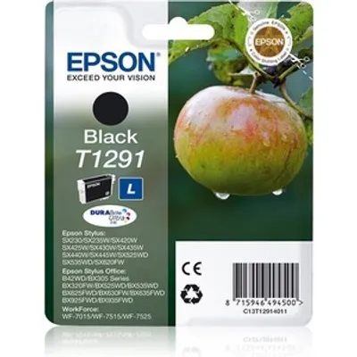 Produktbild von Epson Apple T1291 Apfel DURABrite Ultra Single Black Tinte, Schwarz, Tinte auf Pigmentbasis, 11,2 ml, 1 Stück(e)