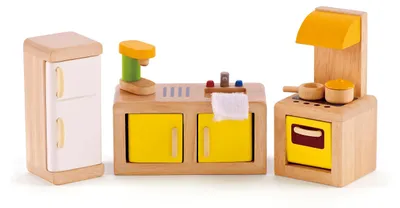 Obrázok produktu pre Hape: Príslušenstvo do domčeku pre bábiky – kuchynka, doplnky pre bábiky, pre hranie rolí