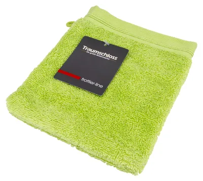 Produktbild von Traumschloss Frottier-Line Waschhandschuh 16 x 21 cm grün Flauschig weich & angenehm zur Haut