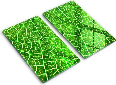 Produktbild von Glasschneideplatte - Herdabdeckplatte - 2x30x52 cm -Schneidebrett - Spritzschutz -Blattstruktur