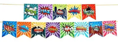 Obrázek produktu pro Banner se superhrdiny pro výzdobu narozeninové oslavy