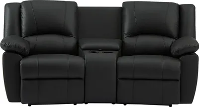 Produktbild von Relaxsofa 2-Sitzer - Rindsleder - Schwarz - AROMA