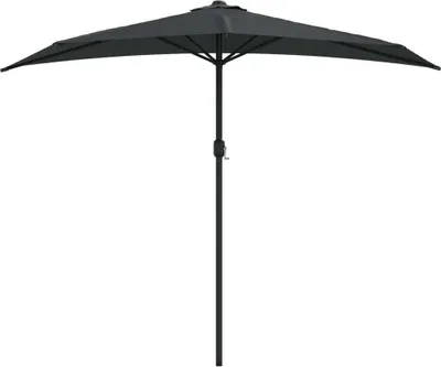 Produktbild von "SALE 2026"Sonnenschirme - Anthrazit Balkon-Sonnenschirm mit Alu-Mast Anthrazit 270x144cm Halbrund Stabli Möbel6817242