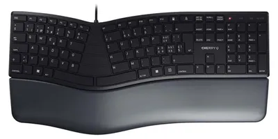 Obrázok produktu pre CHERRY KC 4500 ERGO, Plná veľkosť (100 %), Kábel, USB, QWERTZ, Čierna