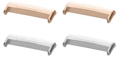 Produktbild von kwmobile 4x Metall Adapter mit 20mm Bandbreite kompatibel mit Fitbit Versa 4 / Sense 2 / Versa 3 / Sense Uhrenarmband - Smartwatch Armband