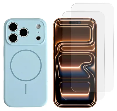 Produktbild von MagSafe Silikon Hülle + 2x Schutzglas für Apple iPhone 17 Pro mit Kameraschutz