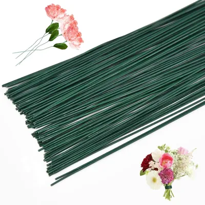 Productafbeelding van Floristendraad 30 cm lang, 1 mm, 100 stuks voor bloemstukken en handwerk