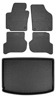 Obrázok produktu pre Gumové autokoberce SolidPRO + vaňa kufra pre: Seat Altea 2004-2008 jedna podlaha 5 ks