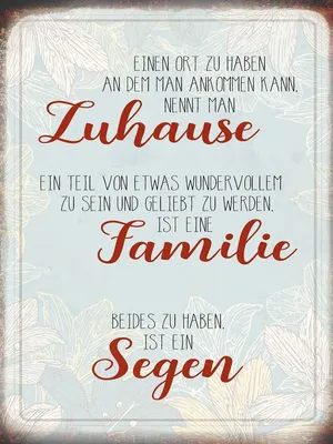 Produktbild von vianmo Holzschild 40x30 cm Zuhause Familie Segen