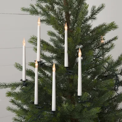 LED-Kerzenkette - Indoor - Slimline - statische LED - L: 16,8m - H: 18cm - 25er Set