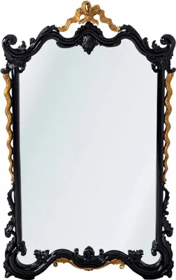 Produktbild von Casa Padrino Luxus Barock Spiegel Schwarz / Antik Gold H. 97 cm - Barockstil Möbel