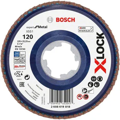 Immagine prodotto di Disco lamellare Bosch X551 125mmG120