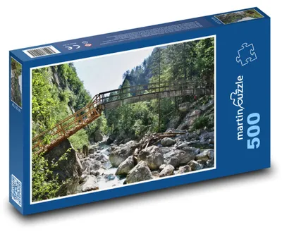 Obrázek produktu pro Puzzle 500 Most přes horskou řeku - martinpuzzle
