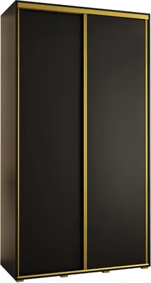 Produktbild von MEBLE KRYSPOL Davos 1 Schrank, zwei Türen - 235,2x140x45 cm - Schwarz Schwarz Gold