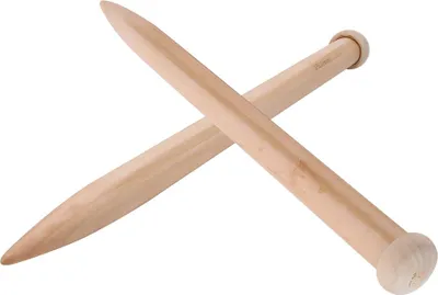 Productafbeelding van 1 paar houten haaknaalden, breinaalden, handwerktool voor sjaal, trui, deken, 25 mm