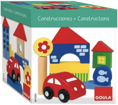 Produktbild von Goula - Holzbausteine Set (26 Spielsteine), 1 Jahr(e), Karton, Holz, Mehrfarbig
