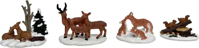 Produktbild von Waldtiere Polyresin 8 cm 4 Stück Santaville
