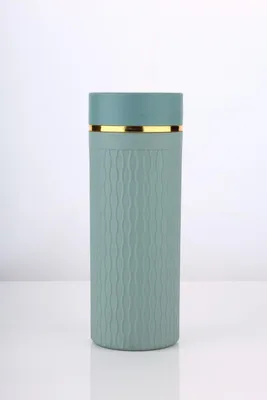 Isolierflasche 500 ml Edelstahl, Twist-Lock, BPA-frei, grünblau