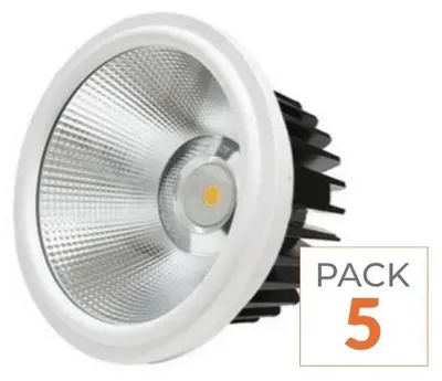 Produktbild von 5er-Pack – LED-Glühbirne 20 W AR111 COB, rund – Kaltweiß 6000 K – 8000 K