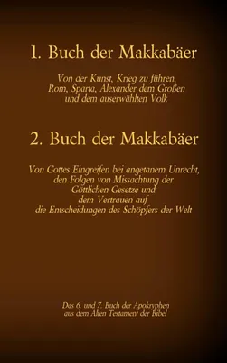 Produktbild von Das 1. und 2. Buch der Makkabäer, das 6. und 7. Buch der Apokryphen aus der Bibel