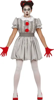 Produktbild von Graues Clown-Halloweenkostüm 42-44 L
